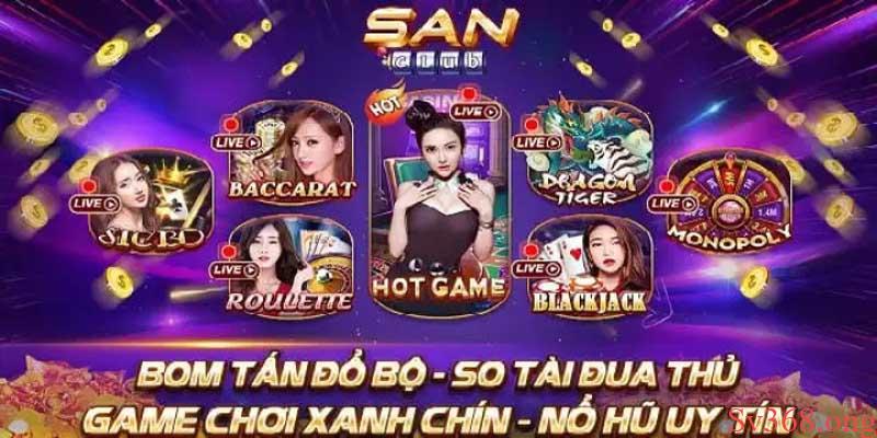 Sanclub - Sân Chơi Game Bài Đổi Thưởng Uy Tín Nhất 2025 5 Kho game siêu khủng